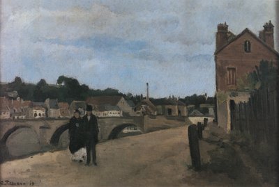 View of Pontoise, Quai du Pothuis by Camille Jacob Pissarro